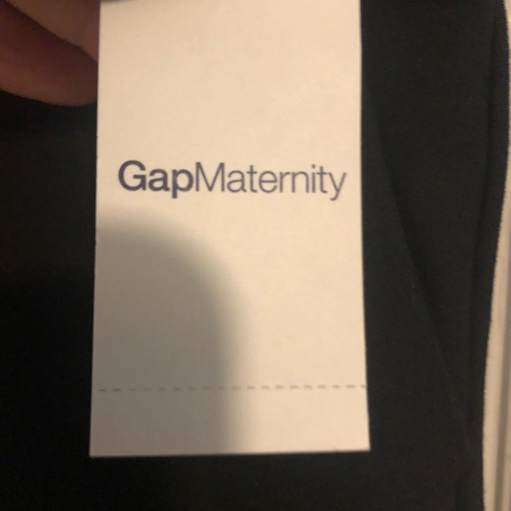 Gap maternity basic black stretch midi skirt